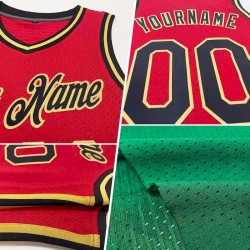 Custom Kelly Green White-Royal Authentic Throwback Basketball Jersey