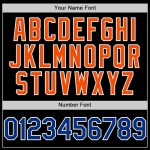 Custom Black Royal-Orange Bomber Full-Snap Varsity Letterman Two Tone Lapel Collar Byron Jacket