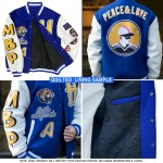 Custom Black Old Gold-Crimson Bomber Full-Snap Varsity Letterman Two Tone Jacket