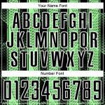 Custom Black Pea Green-White Abstract Network Sublimation Soccer Uniform Jersey