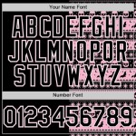 Custom Black Light Pink-White 3D Gothic Skull Authentic Baseball Jersey