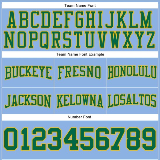 Custom Stitched Light Blue Kelly Green-Gold Football Pullover Sweatshirt Hoodie