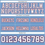 Custom Light Blue White Royal-Red Mesh Authentic Football Jersey