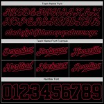 Custom Black Black-Red Authentic Throwback Basketball Shorts