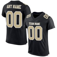 Custom Black Vegas Gold-White Mesh Authentic Football Jersey