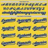 Custom Yellow Navy-Light Blue Performance Vapor Golf Polo Shirt - Image 4
