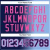 Custom Navy Light Blue-Pink Authentic Gradient Fashion Baseball Jersey - Image 5