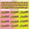 Custom Neon Yellow Medium Pink-Black Authentic Gradient Fashion Baseball Jersey - Image 4