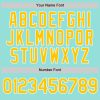 Custom Ice Blue Yellow-White Authentic Baseball Jersey - Image 5