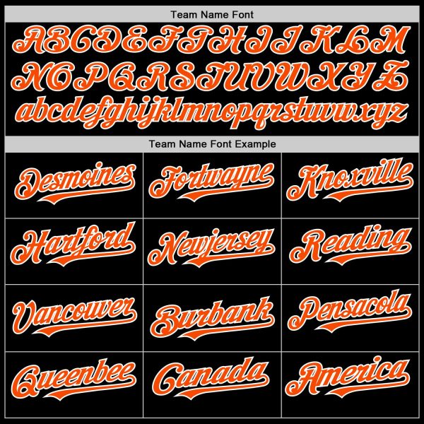 Custom Black Orange-White Bomber Full-Snap Varsity Letterman Hoodie Jacket - Image 4
