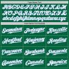 Custom Kelly Green White-Light Blue Authentic Baseball Jersey - Image 4