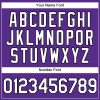 Custom Purple White Pinstripe Black Authentic Baseball Jersey - Image 5
