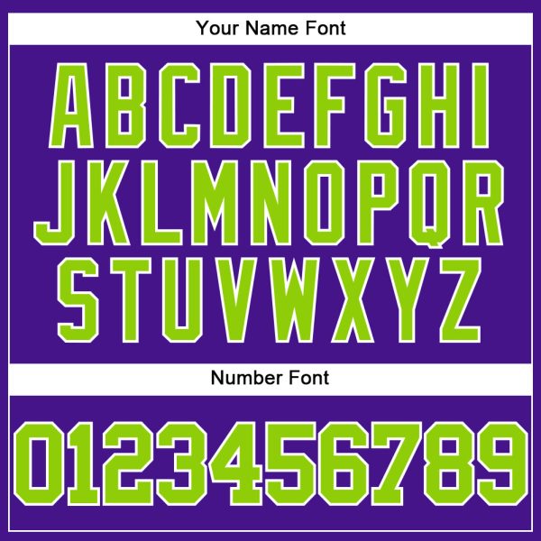 Custom Purple Neon Green-White Mesh Authentic Throwback Baseball Jersey - Image 5