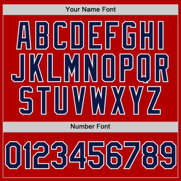 Custom Red Navy-White Authentic Sleeveless Baseball Jersey - Image 4