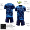 Custom Powder Blue Navy Sublimation Soccer Uniform Jersey - Image 3
