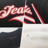 Custom White Orange-Powder Blue Mesh Authentic Throwback Baseball Jersey - Image 2