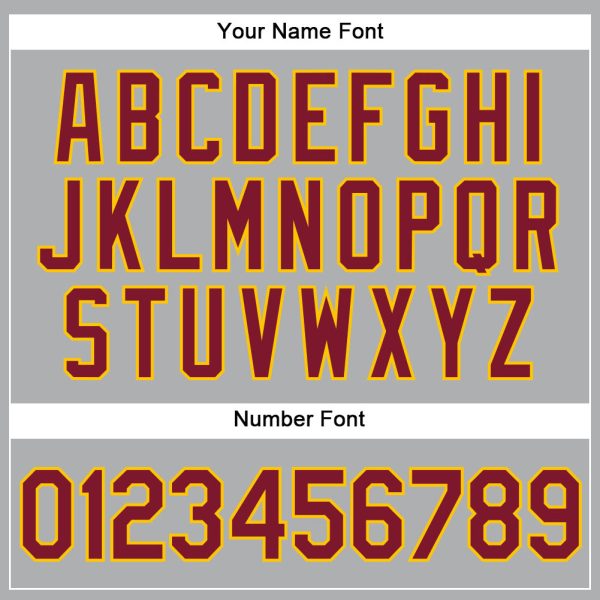 Custom Gray Crimson-Gold Authentic Baseball Jersey - Image 5