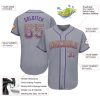 Custom Gray Purple-Gold Authentic Drift Fashion Baseball Jersey - Image 3