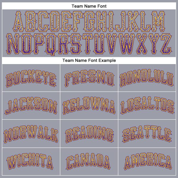 Custom Gray Purple-Gold Authentic Drift Fashion Baseball Jersey - Image 4